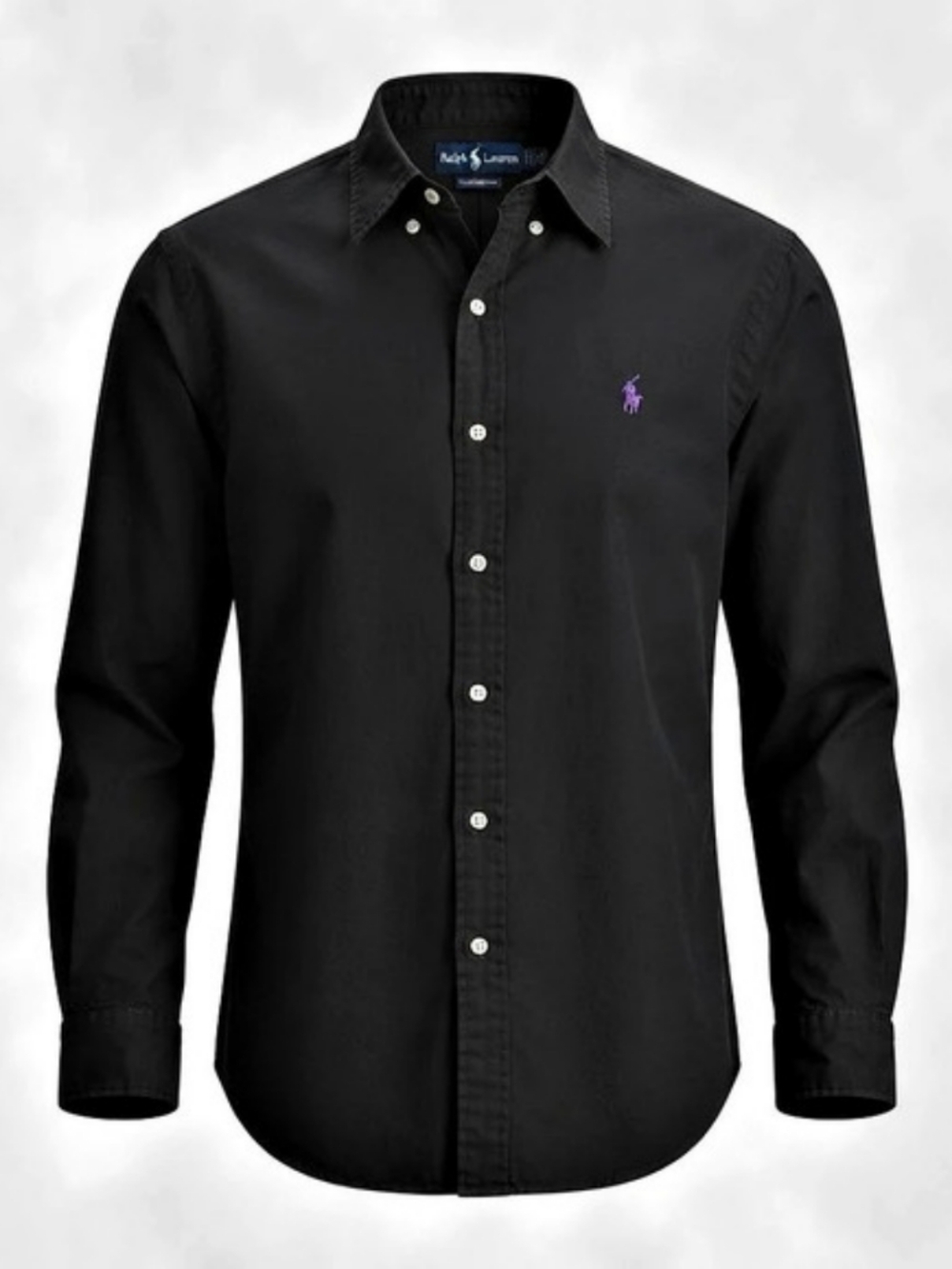 Vintage Ralph Lauren Classic Fit Men's Black Long Sleeve Shirt Size Medium